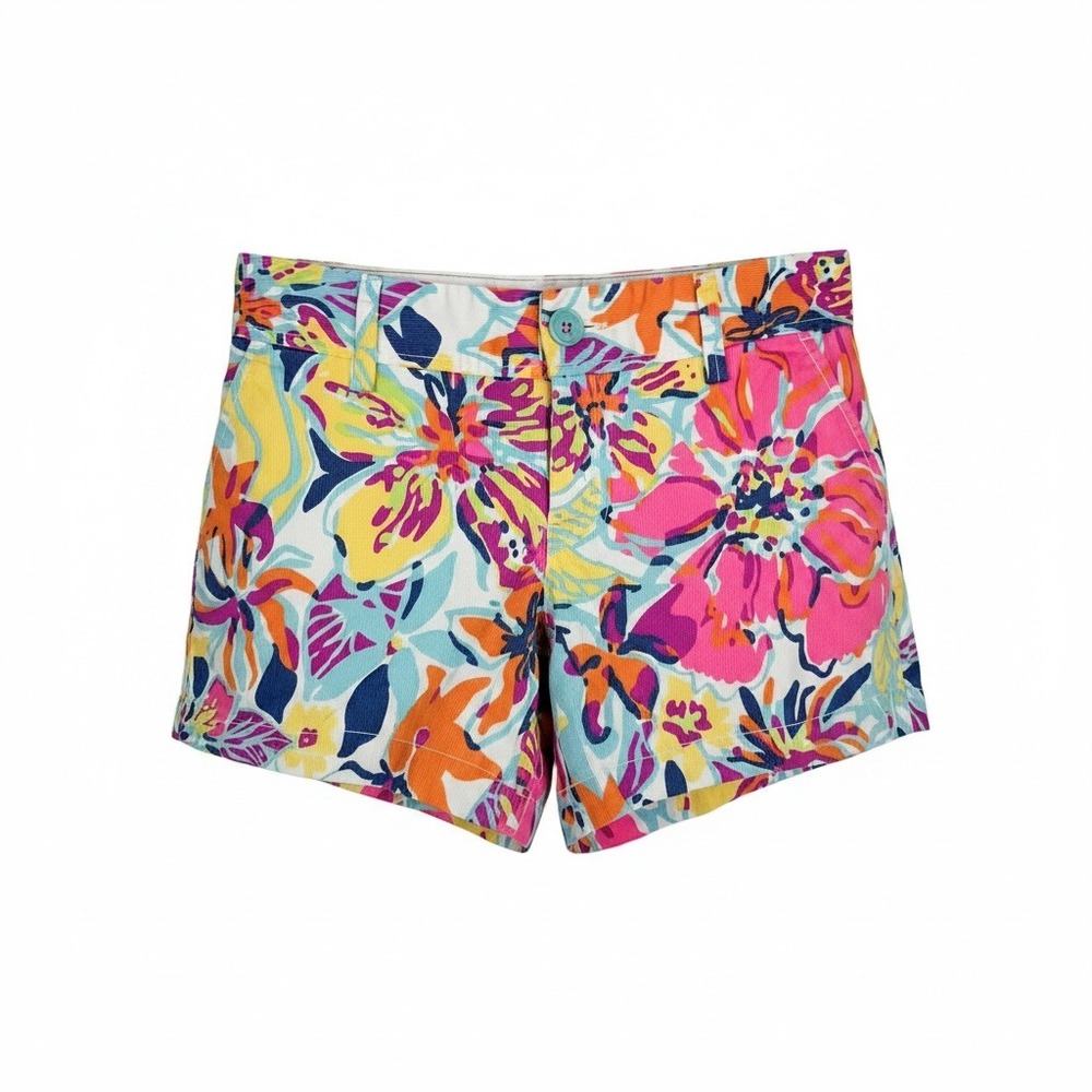 Lilly Pulitzer Callahan Shorts 4 Multicolor Floral Preppy Resortwear Summer